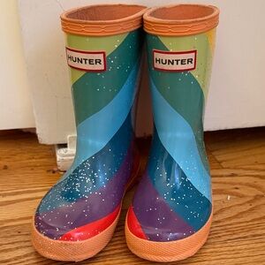 Hunter Kids' Colorful Wave Rain Boots